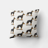 Portraits of a head Doberman dog front view Kussen (Achterkant)