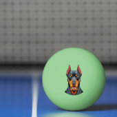 Portraits of a head Doberman dog front view Pingpongbal (Net)