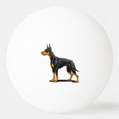 Portraits of a head Doberman dog front view Pingpongbal (Achterkant)