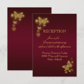 PORTRATRAT VOOR de ontvangst van een gouden bruilo Kaart (Voorkant / Achterkant)