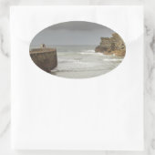 Portreath haven ovale sticker (Tas)