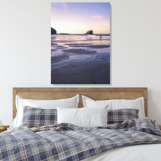 Portreath sunset canvas afdruk (Insitu (Slaapkamer))