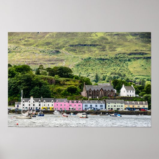 Portree op het eiland Skye Poster (Voorkant)