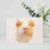 Portret 001 van de Guinese Varkens Bedankkaart (Staand voorkant)