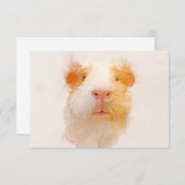 Portret 001 van de Guinese Varkens Bedankkaart (Voorkant / Achterkant)