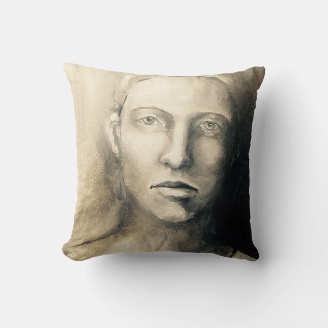 Portret #1 Pillow Shades of Grey Kussen (Voorkant)