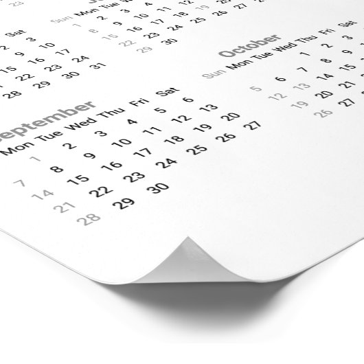 Portret 2025 Kalender Poster (Hoek)