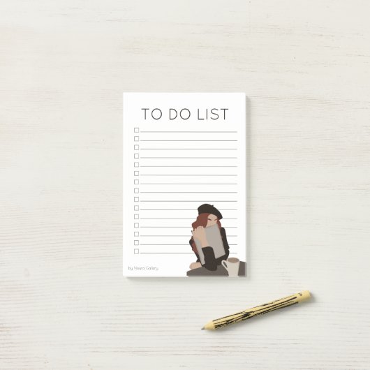 Portret 3 om lijst te doen post-it® notes (Op bureau)