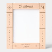 Portret 8x10 Kerstmis Onze familie gepersonaliseer Gegraveerde Lijstjes (Voorkant)