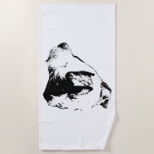 Portret aan de kust strandlaken (Voorkant)