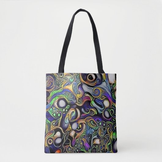 portret abstract man tote bag (Voorkant)