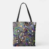 portret abstract man tote bag (Achterkant)