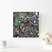 portret abstract man vierkante klok (Huis)