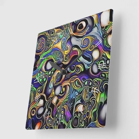 portret abstract man vierkante klok (Hoek)