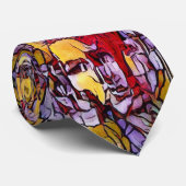 portret abstracte vrouw stropdas (Opgerold)