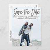 Portret Afbeelding bruiloft Save the date Briefkaa Briefkaart (Voorkant / Achterkant)