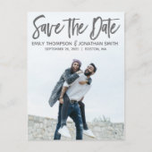 Portret Afbeelding bruiloft Save the date Briefkaa Briefkaart (Voorkant)