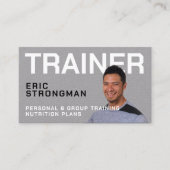 Portret afbeelding personal trainer visitekaartje (Voorkant)