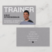 Portret afbeelding personal trainer visitekaartje (Voorkant / Achterkant)