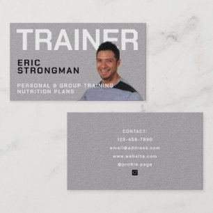 Portret afbeelding personal trainer visitekaartje