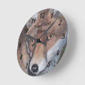 portret afbeelding rode vos ronde klok (Hoek)
