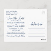 Portret Afbeelding Save The Date Briefkaart bij de (Achterkant)