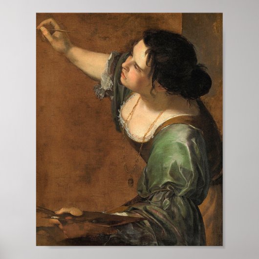Portret Allegory Painting Artemisia Gentilesc Poster (Voorkant)