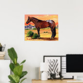 Portret Appaloosa Profile Horse Poster (Thuiskantoor)