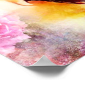 Portret aquarelle femur fleur poster (Hoek)