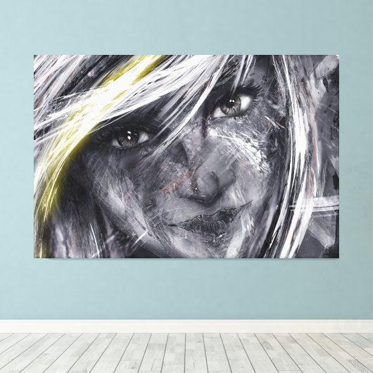 Portret art canvas afdruk (Insitu (Houten vloer))