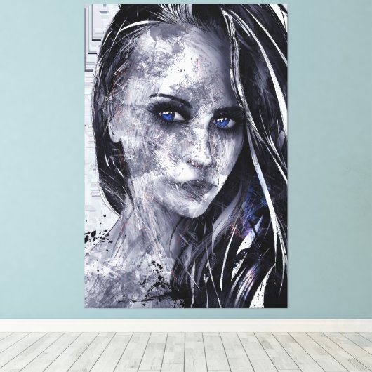 Portret art canvas afdruk (Insitu (Houten vloer))