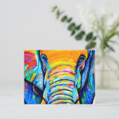 Portret Art Elephant Briefkaart (Staand voorkant)