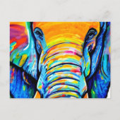 Portret Art Elephant Briefkaart (Voorkant)