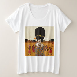 Portret Art Grote Maat T-shirt