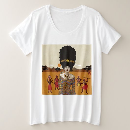 Portret Art Grote Maat T-shirt (Design voorkant)