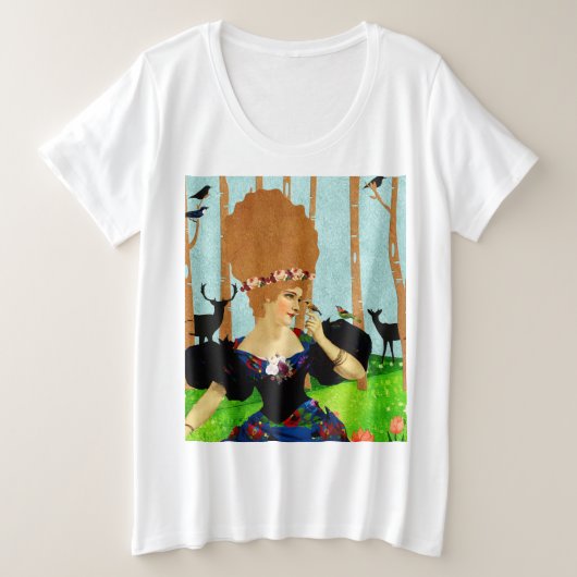 Portret Art Grote Maat T-shirt (Design voorkant)