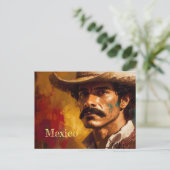 Portret art mexican pet mode man vet briefkaart (Staand voorkant)