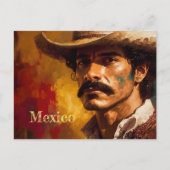 Portret art mexican pet mode man vet briefkaart (Voorkant)