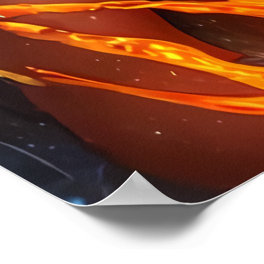 Portret: Aztec Goddess Chalchiuhtlicue | AI Art. Poster (Hoek)