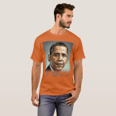 Portret Barack Obama Patriottisch T-shirt (Voorkant volledig)