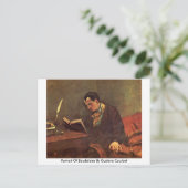 Portret Baudelaire van Gustave Courbet Briefkaart (Staand voorkant)