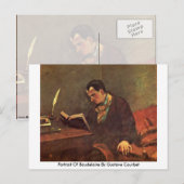Portret Baudelaire van Gustave Courbet Briefkaart (Voorkant / Achterkant)
