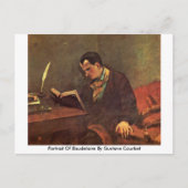 Portret Baudelaire van Gustave Courbet Briefkaart (Voorkant)