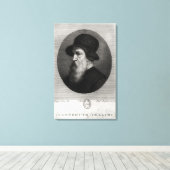 Portret Benvenuto Cellini gegraveerd door Canvas Afdruk (Insitu (Houten vloer))