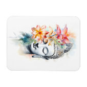 Portret Boeddha Houtskool Waterverf Art Poster Magneet (Horizontaal)