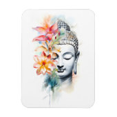 Portret Boeddha Houtskool Waterverf Art Poster Magneet (Verticaal)