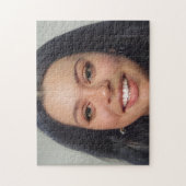 Portret Brunette Hair Smile Young Woman Legpuzzel (Verticaal)