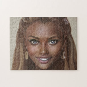 Portret Brunette Smile Teeth Young Woman Legpuzzel