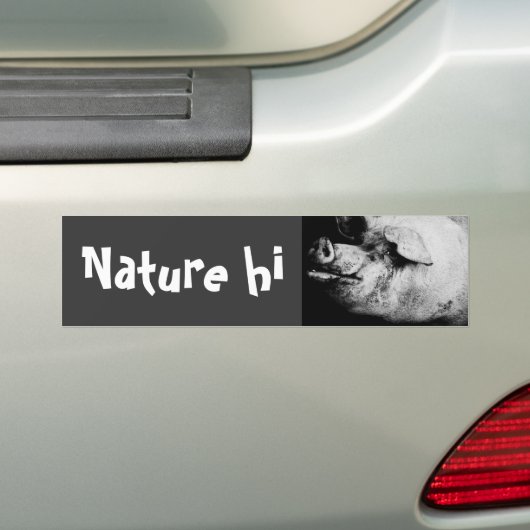 portret bumpersticker (Op auto)