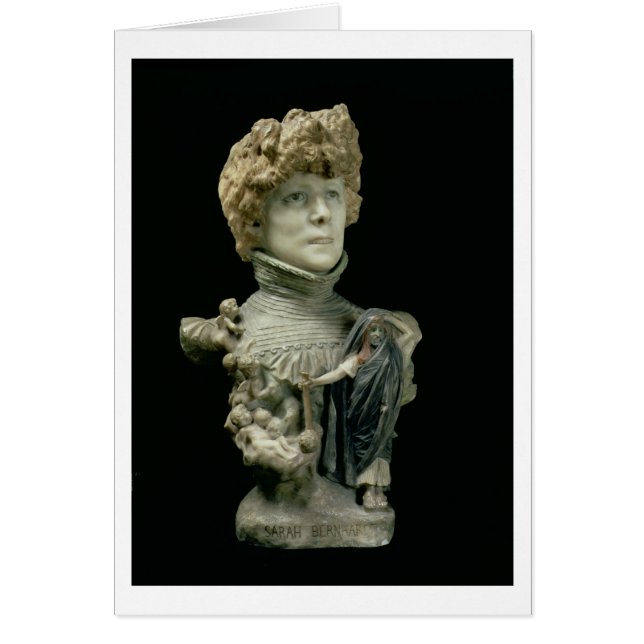 Portret Bust van Sarah Bernhardt (1844-1923) Frank (Voorkant)